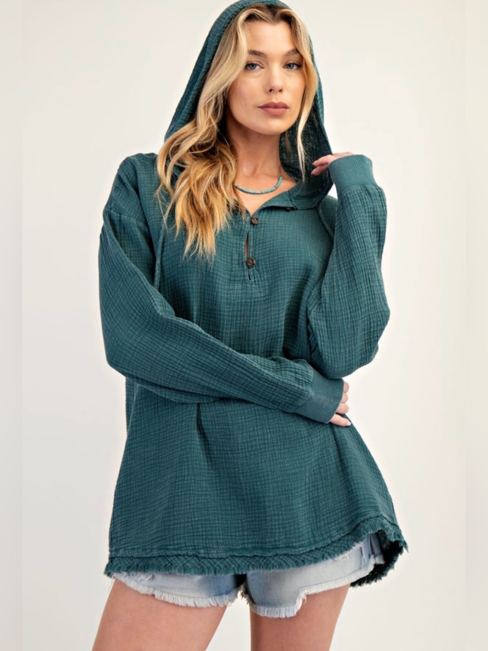NWT EASEL MINERAL WASHED HOODIE
